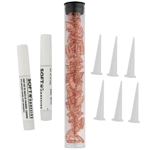 Pink Sparkle Feline Medium Nail Caps by Soft Claws