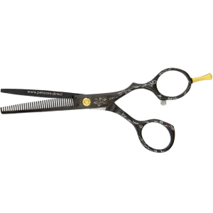 5.5" 35T Black Floral Thinning Shears by PetStore.Direct