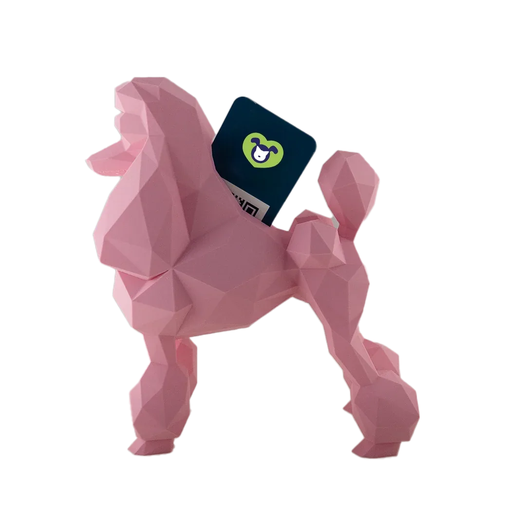 Poodle Business Card Holder Pink by Kumpe3D - Image 2