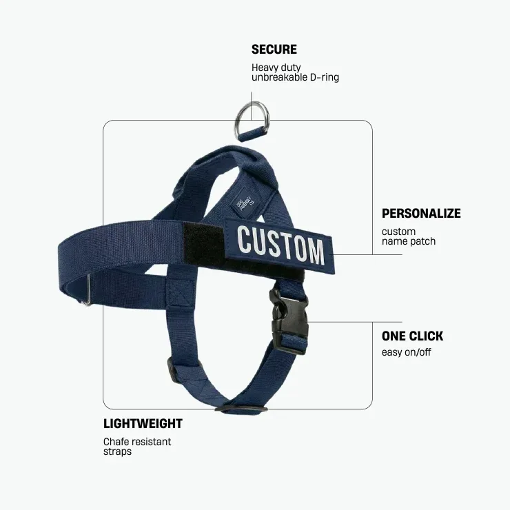Personalised Dog Harness - Navy Blue - Image 2