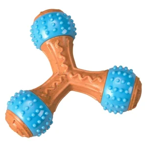 Spot Bambone+ Gigler Tripod Dog Toy Peant Butter 6in
