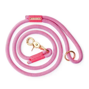 Climbing Rope Leash in Watermelon Pink (Made in the USA)
