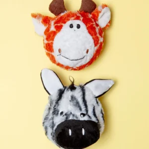 Giraffe & Zebra EZ Squeaky Dog Toy Set