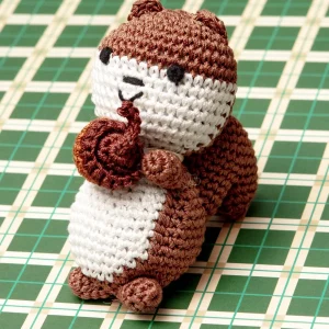 Slappy The Happy Squirrel Organic Knit Dog Toy