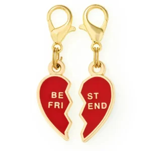 BFF Hearts Dog Collar Charm