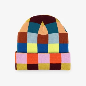 Color Patch Knit Beanie in Sport