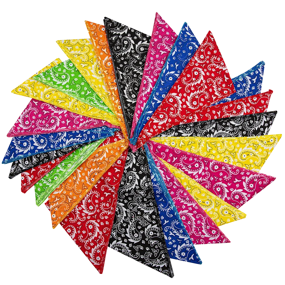 Paisley Bandanas - 60 Assorted Sizes and Patterns by Bandanas Unlimited