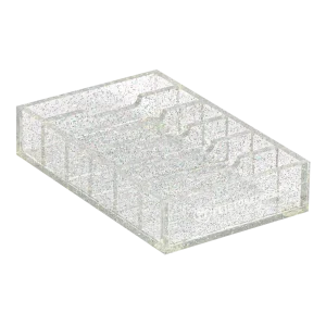 Mini Wide 6 Blade Holder Sparkle Clear by PetStore.Direct