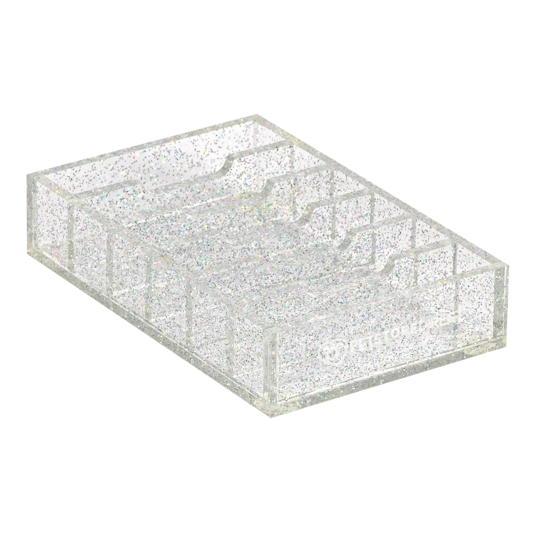 Mini Wide 6 Blade Holder Sparkle Clear by PetStore.Direct