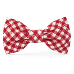 Red Gingham Dog Bow Tie (FINAL SALE)