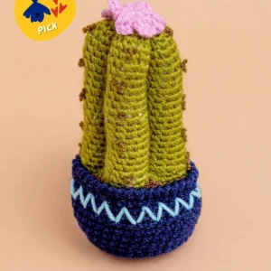 Hand-Knit Cactus Squeaky Dog Toy (FINAL SALE)