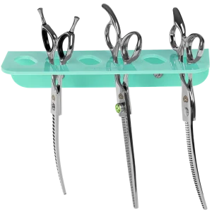 Acrylic 6 Scissor Holder Wall Mount Aqua by PetStore.Direct