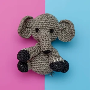 Elephant Organic Knit Dog Toy