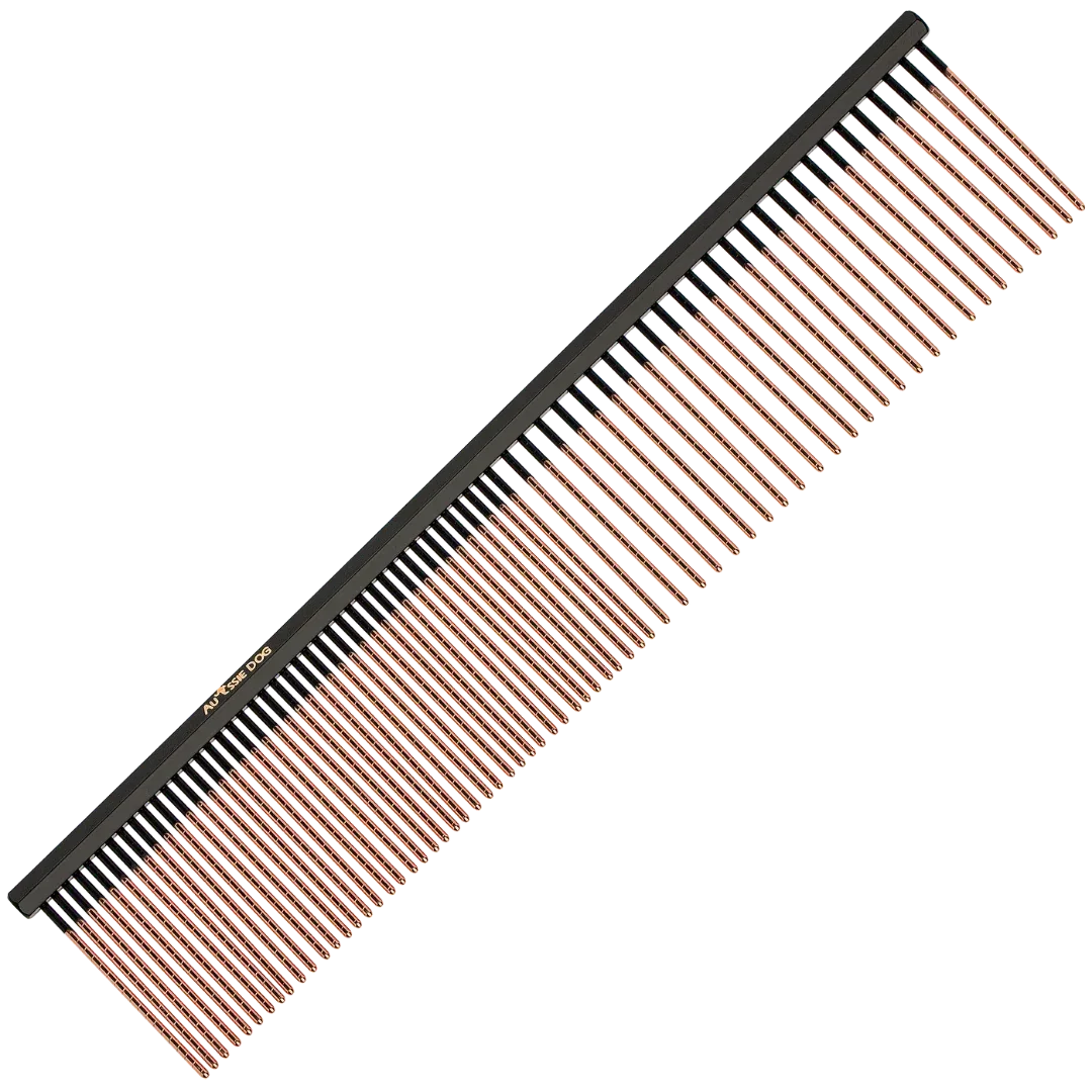 7.5" 50/50 Detail Ionic End Strip Comb With Spiral Pins by Aussie Dog