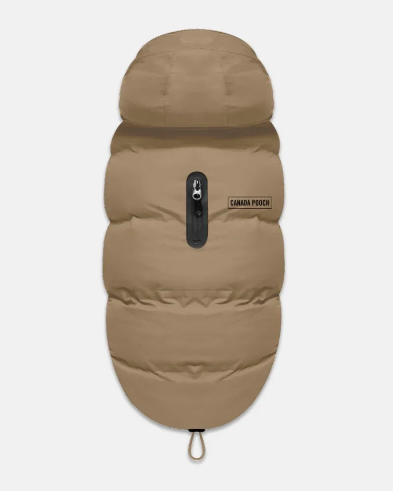 Insulated Waterproof Dog Puffer in Tan (FINAL SALE)