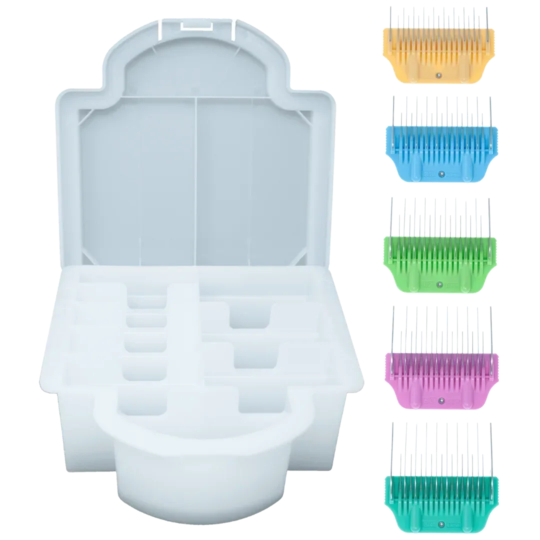 5pc Wide Glide Skip Tooth Comb Attachment Set With Storage Case by PetStore.Direct - Image 2