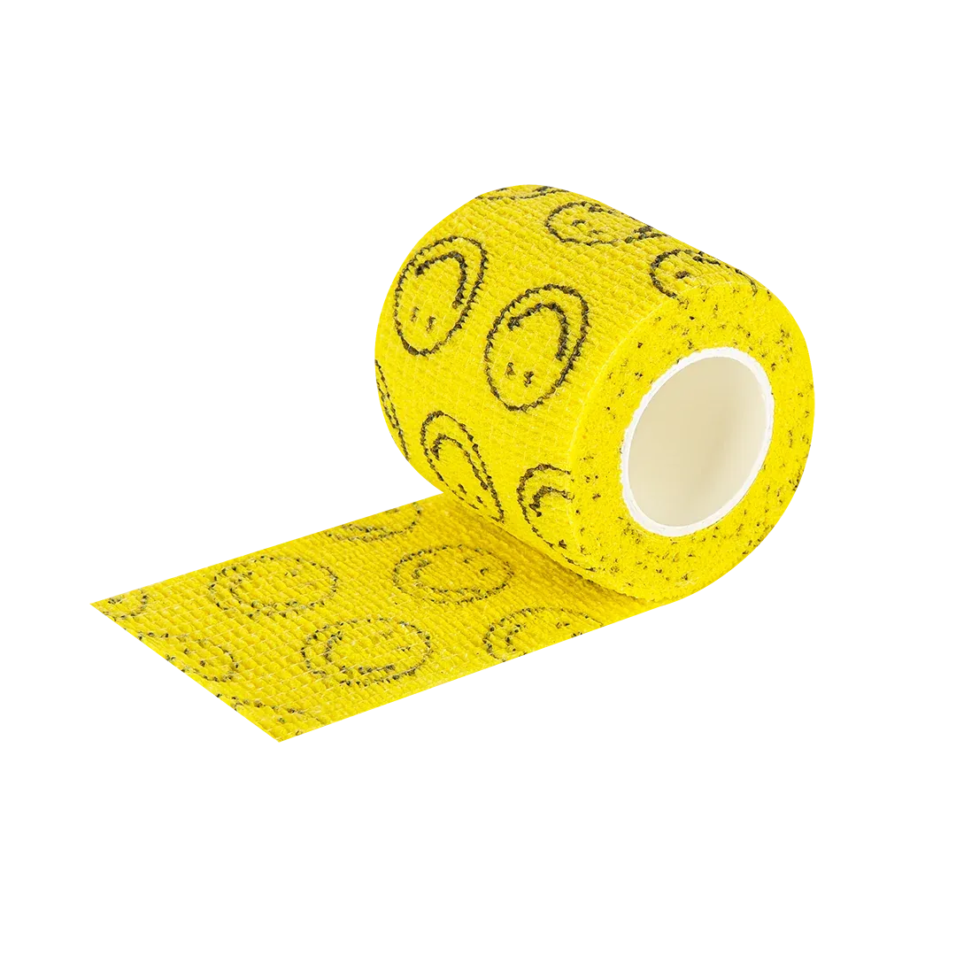 2" Yellow Smiley Vet Wrap by PetStore.Direct - Image 2