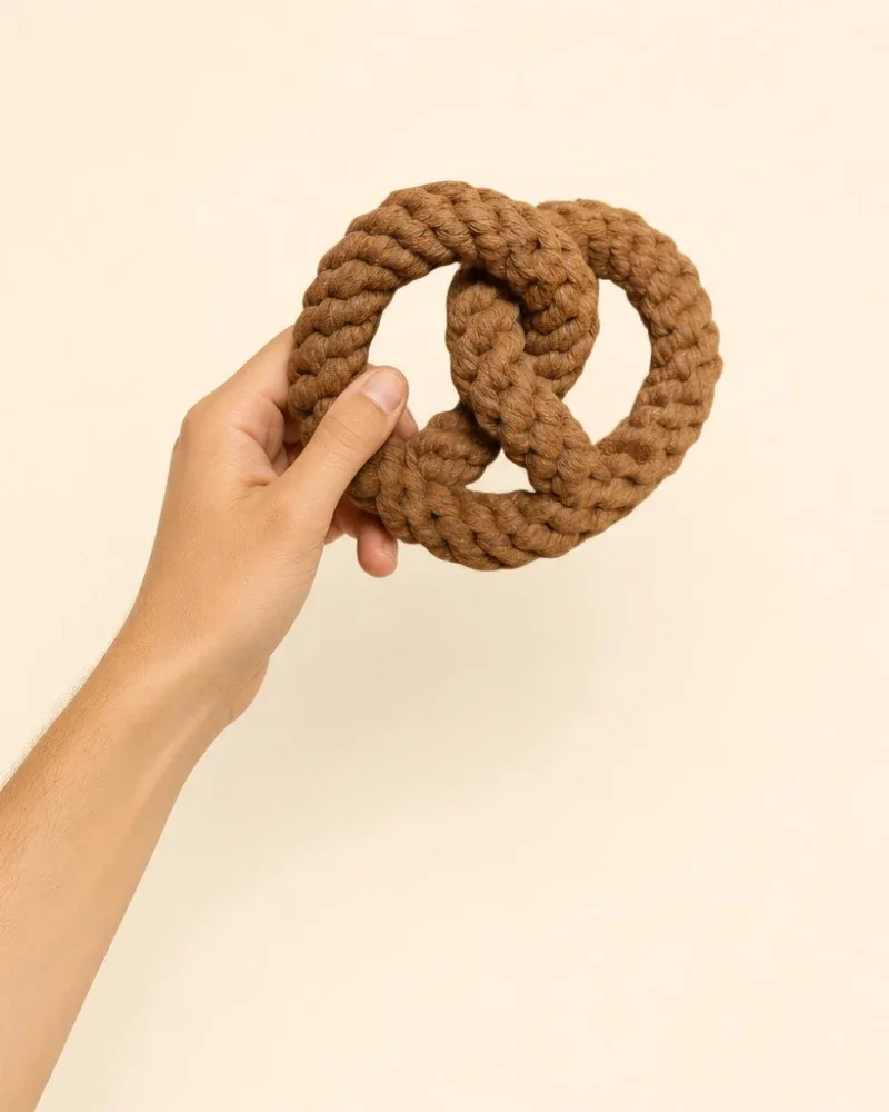 Handmade Pretzel Rope Dog Toy - Image 2