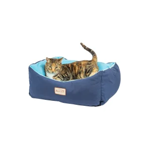 Armarkat Navy & Sky Blue Cuddler Cat Bed