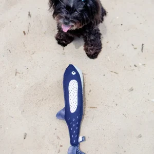 There She Blows Canvas Whale Dog Toy