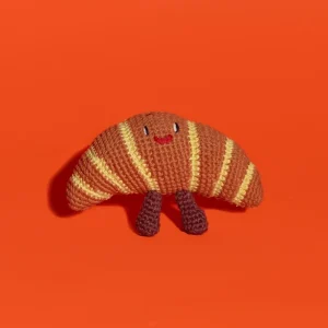 Hand Crochet Croissant Dog Toy