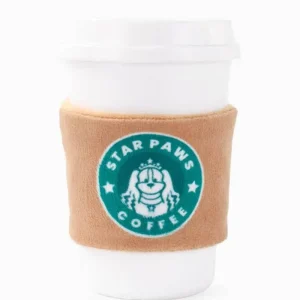 Starpaws Coffee Crinkle and Rubber Dog Toy (FINAL SALE)