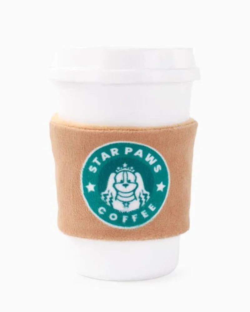 Starpaws Coffee Crinkle and Rubber Dog Toy (FINAL SALE)