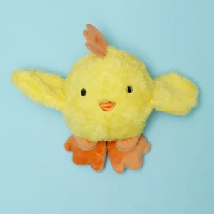 Bouncy Chick Crinkle Squeaker Dog Toy (5")