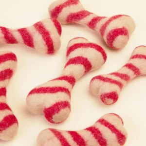 Red Stripe Wool Dog Toy (FINAL SALE)