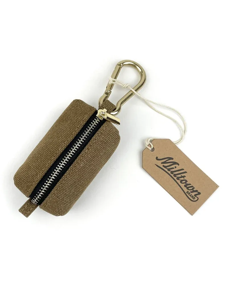 Washed Canvas Poo Bag Holder