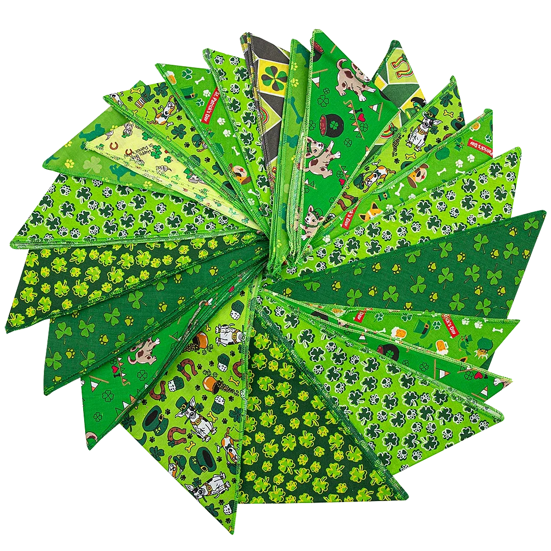 St.Patrick's Day Bandanas - 60 Assorted Sizes and Patterns by Bandanas Unlimited