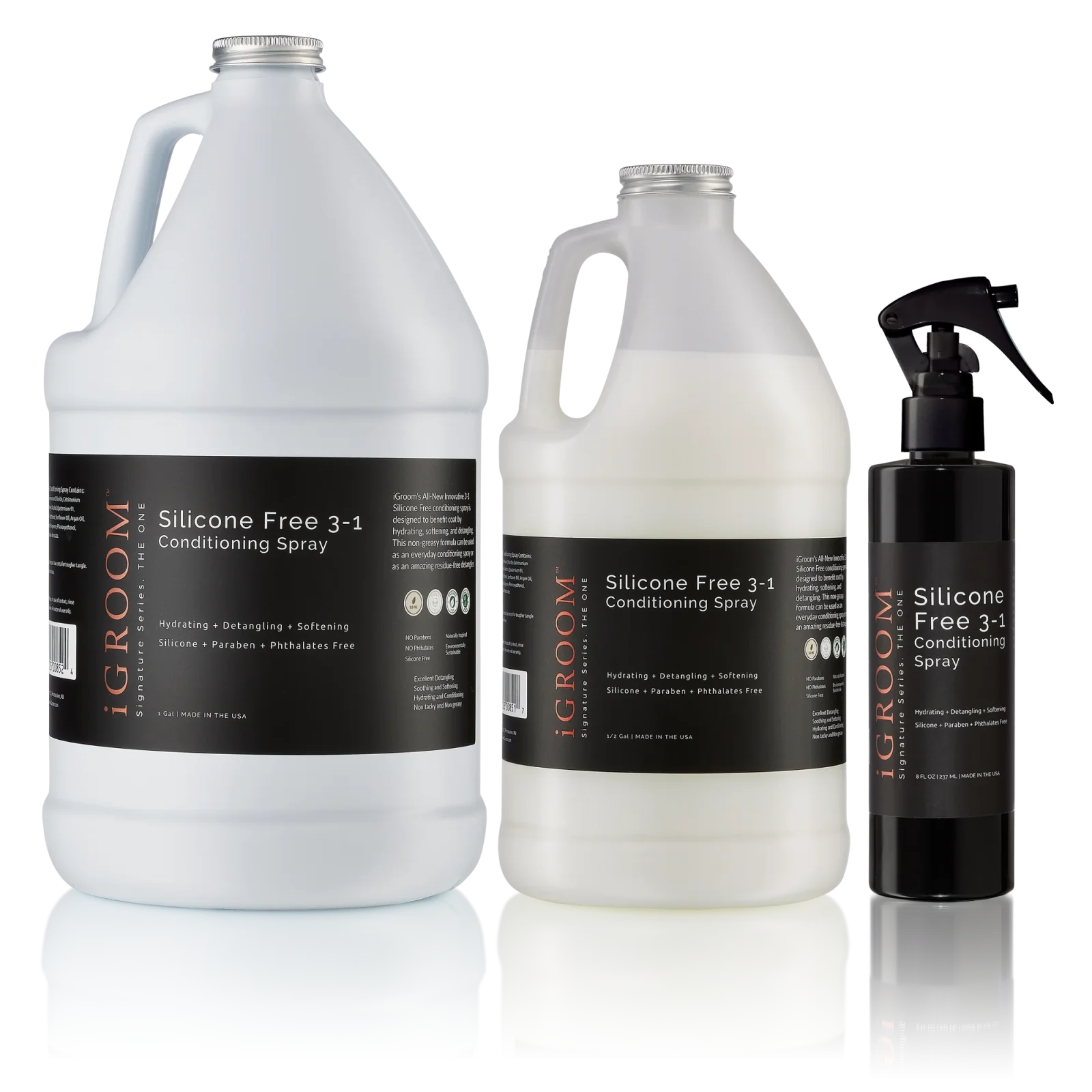 Silicone Free 3-1 Conditioning/Detangling Spray Gallon by iGroom - Image 2