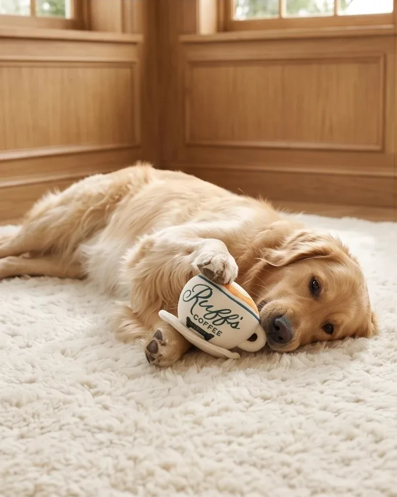 Ruff's Coffee Cup Squeaky Plush Dog Toy - Image 2