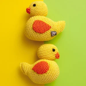Duck Squeaky Knit Dog Toy