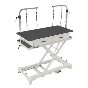 Pre-order 50" Dog Grooming 908P Electric Table with Drawer White by Waggz