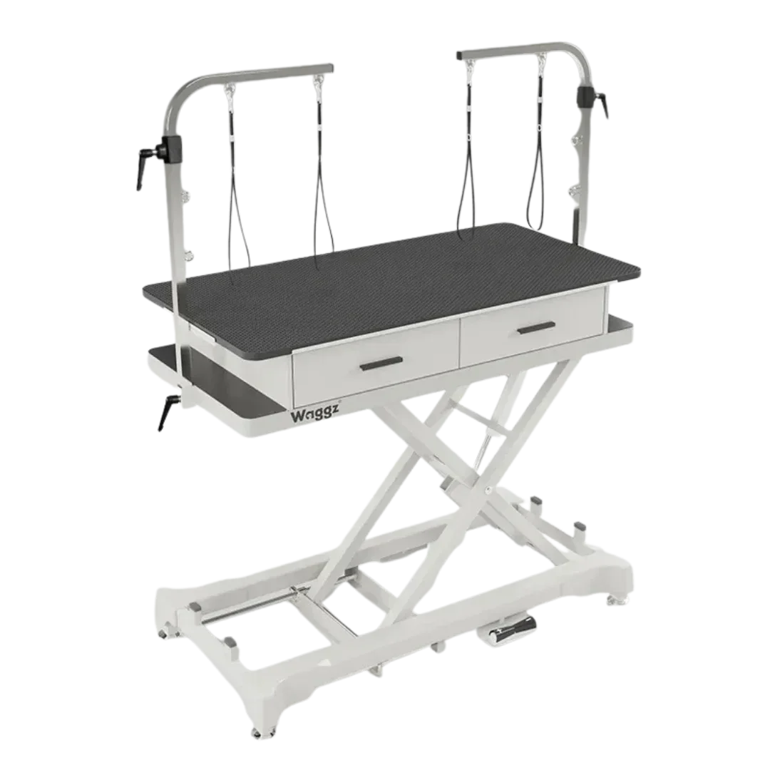 Pre-order 50" Dog Grooming 908P Electric Table with Drawer White by Waggz