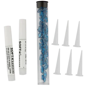 Blue Sparkle Feline Medium Nail Caps by Soft Claws