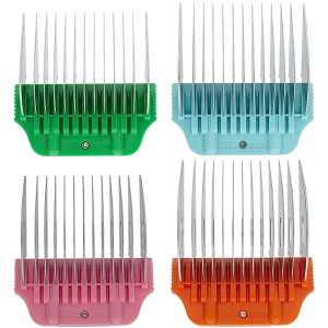 Wide Colored Combs Set of 4 (7/8" through 1 1/2″) by PetStore.Direct