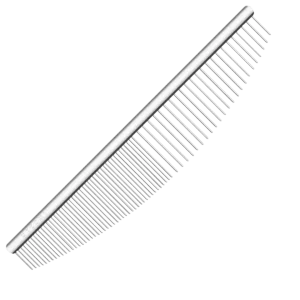 6.5" Half Moon Comb Silver by Utsumi