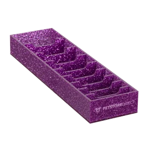 Wide 9 Blades Holder Sparkle Purple by PetStore.Direct