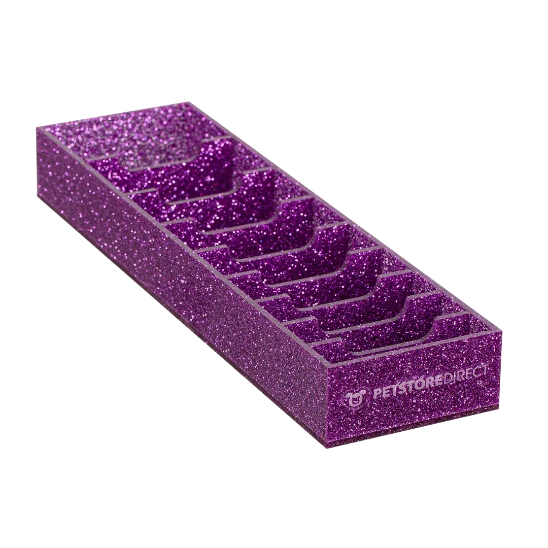 Wide 9 Blades Holder Sparkle Purple by PetStore.Direct