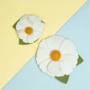 White Daisy Collar Flower (Made in the USA)