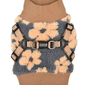 Floral Fleece Dog Harness Vest in Beige (FINAL SALE)