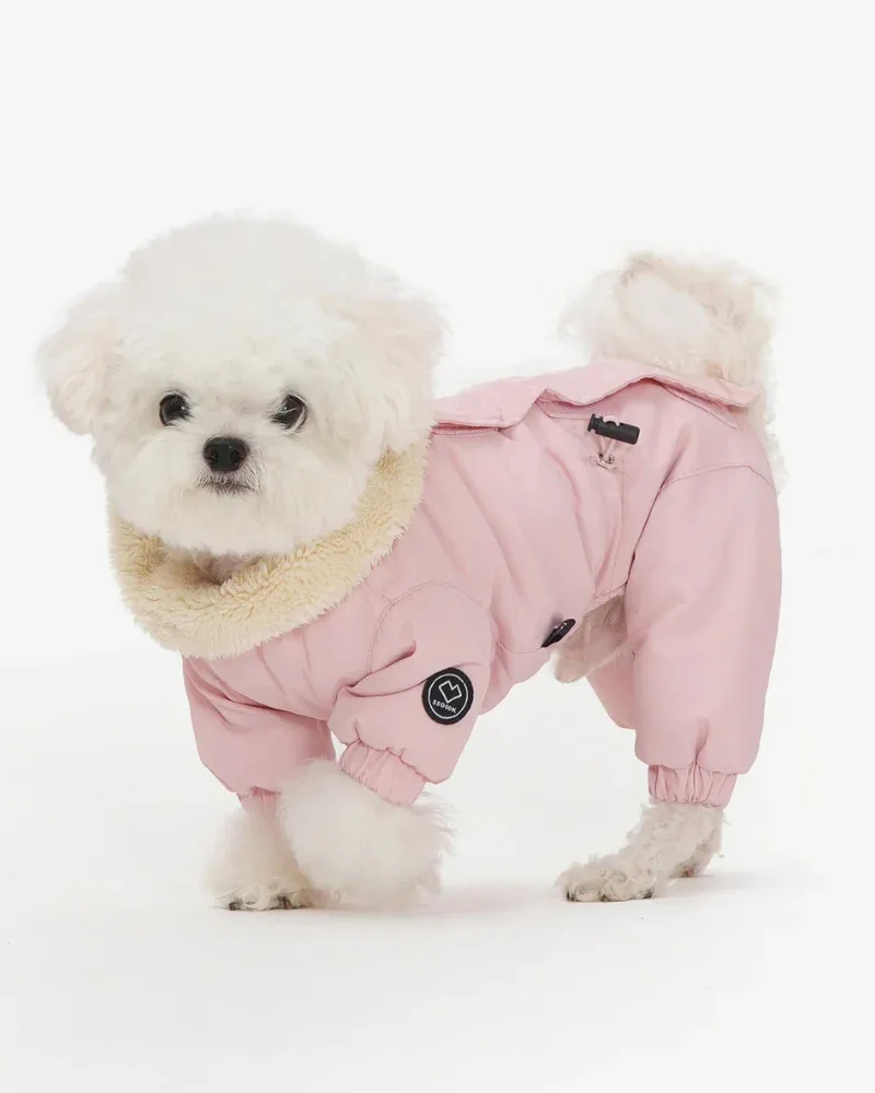 Fleece-Lined Winter Coverall for Dogs
