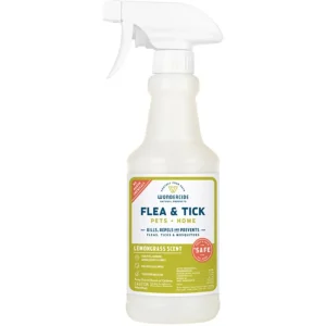 Wondercide Dog & Cat Lemongrass Flea & Tick Spray For Pets & Home With Natural Essential Oils 16oz.