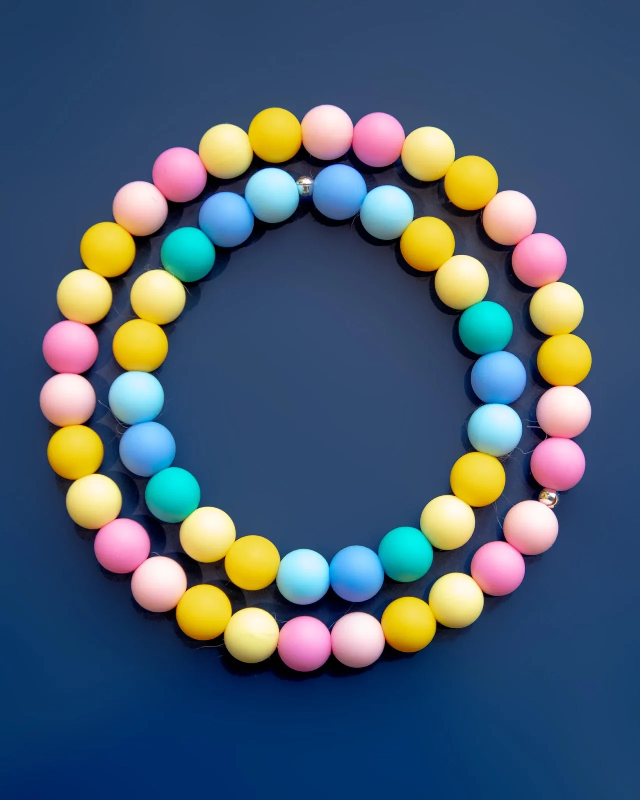 Silicone Beaded Necklace for Dogs (Made in the USA)
