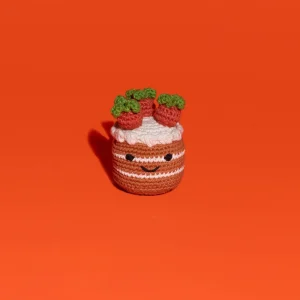 Cotton Crochet Carrot Cake Dog Toy