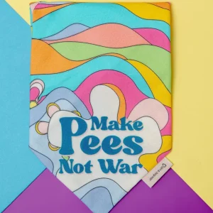 Make Pees Not War Dog Bandana (Made in the USA) (FINAL SALE)