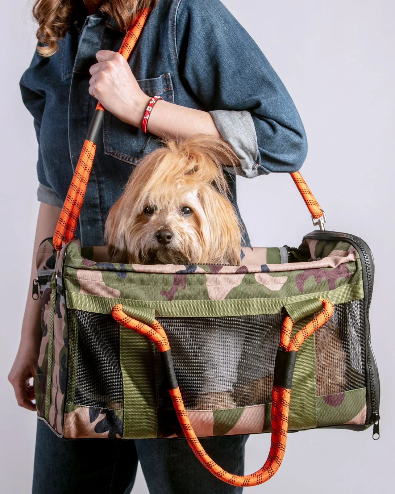 Out-Of-Office Airline Compliant Pet Carrier in Camo w/ Orange (Pro Edition) - Image 2