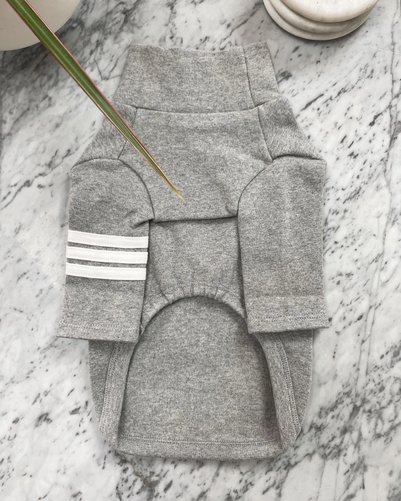 Stripe Point Turtleneck in Grey (Dog & Co. Exclusive) (FINAL SALE)